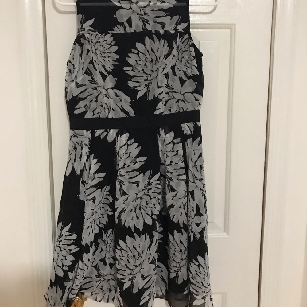 Black and white flower dress